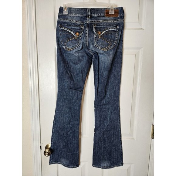 Silver Suki Surplus Denim Jeans Women's 26x32 Blue Flap Pocket Embroidered - Picture 1 of 11